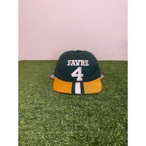 Vintage Green Bay Packers hat cap snap back Brett Favre Drew Pearson green 90s
